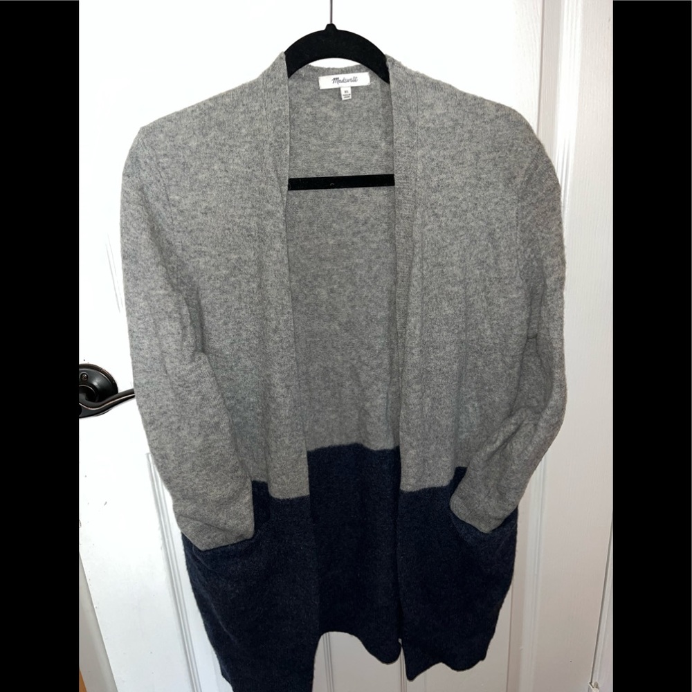 Madewell Two-Tone Long Cardigan